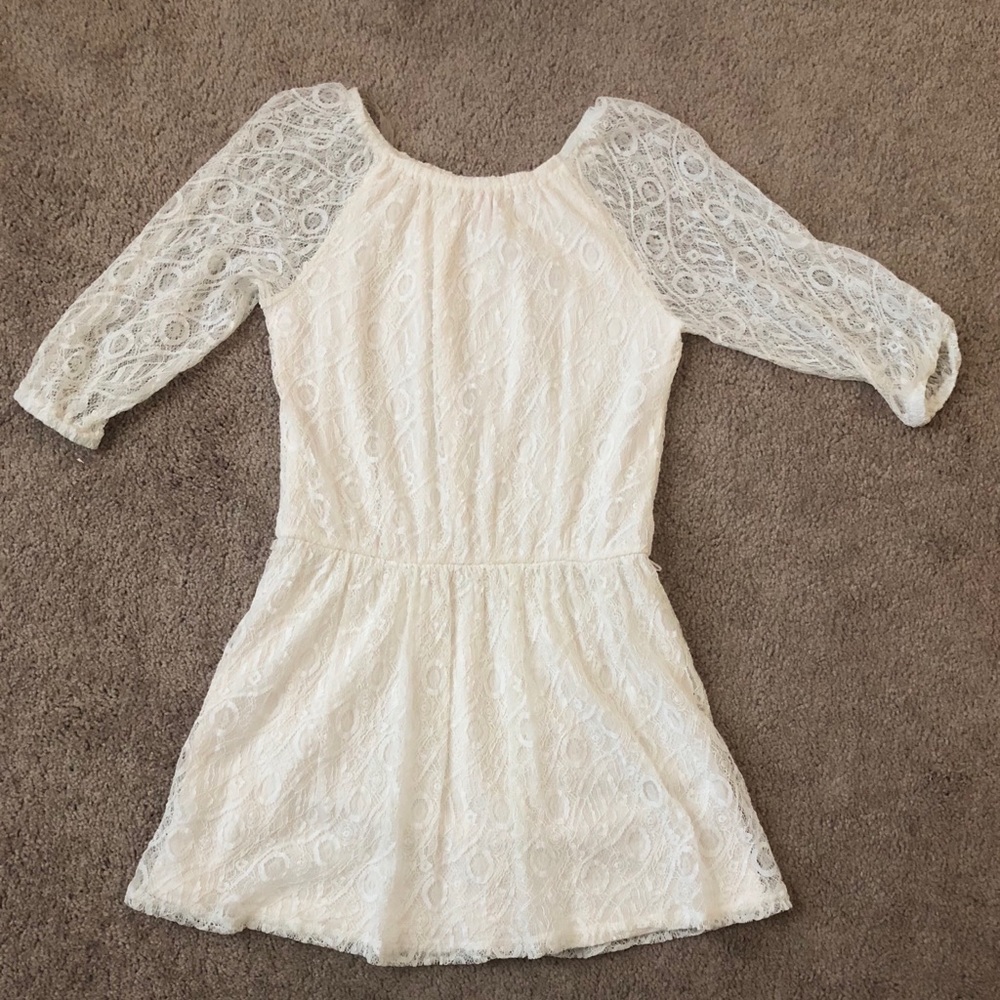 white lace skater dress (youth)